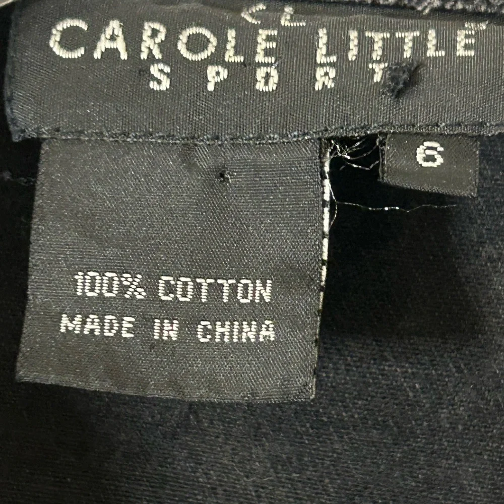 Vintage  Carole Little Women's Denim Jacket  Size 6 black  Jingly coins colorful